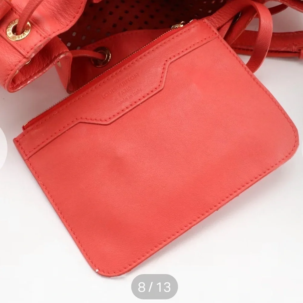 Louis Vuitton Pink Hobo Bag with Perforated Design